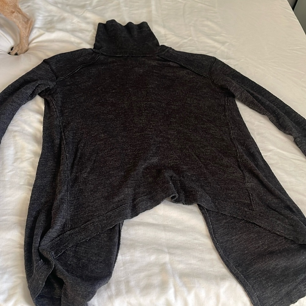 Free People Grey Tunic with split back